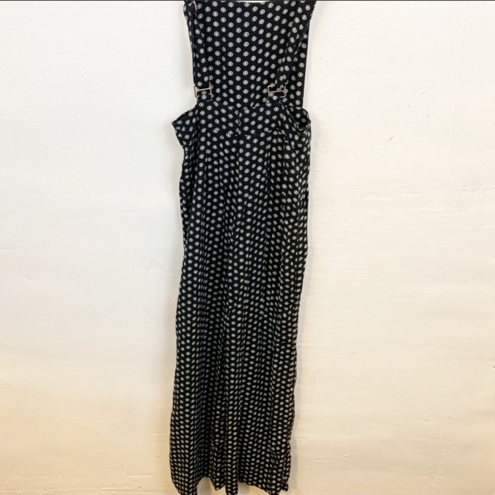 Sky & Sparrow XS Black Daisy Print Pants One Piece Romper Pants Jumpsuit‎ - Picture 4 of 5